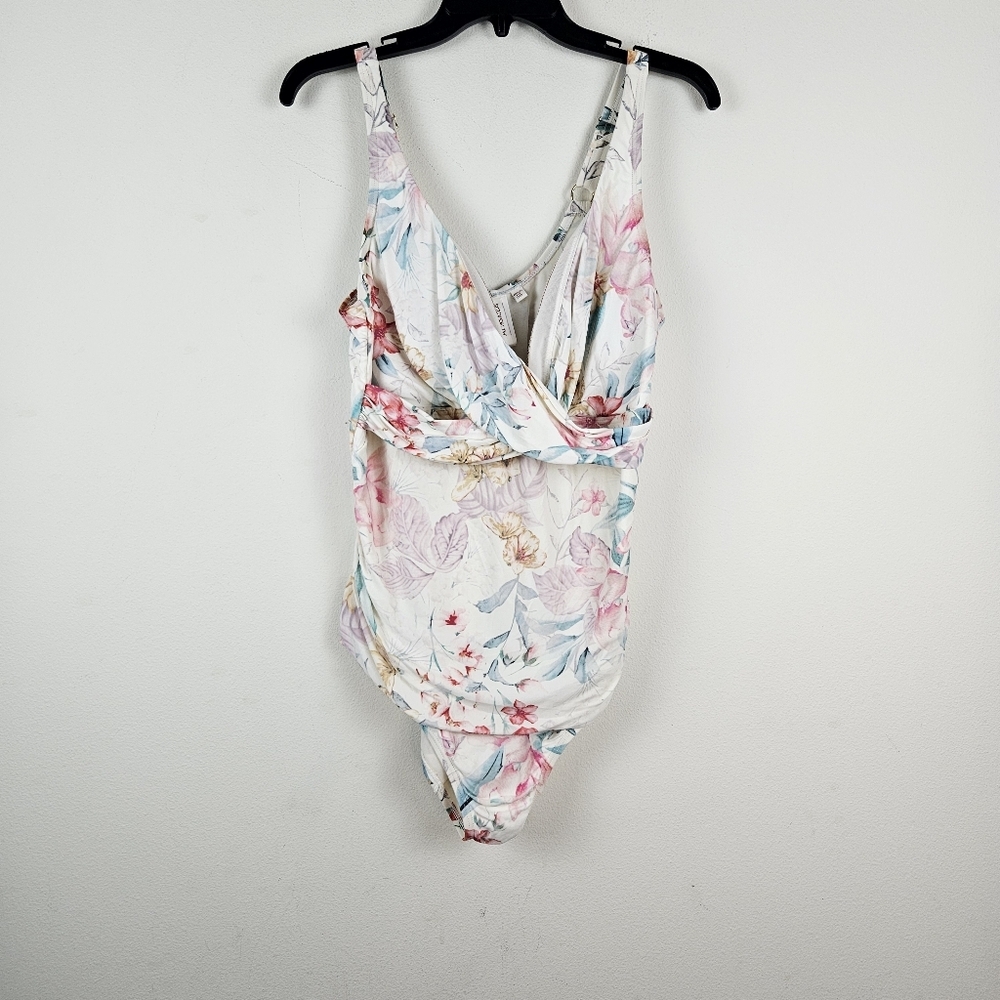 ArteSands One Piece Floral Multi Fit Cup Swimsuit Size 12